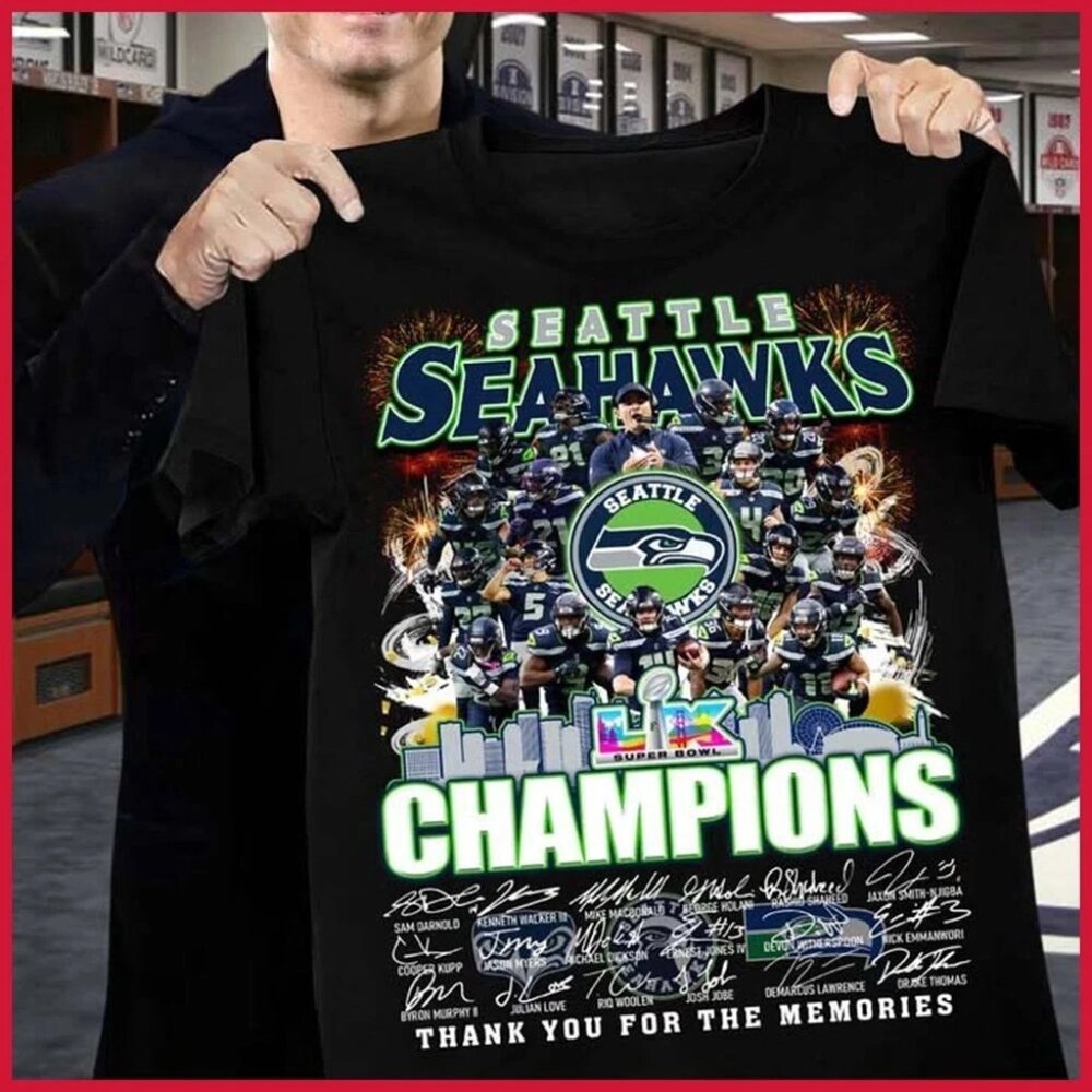 Seattle Seahawks Super Bowl LX Champions All Player Shirt 17